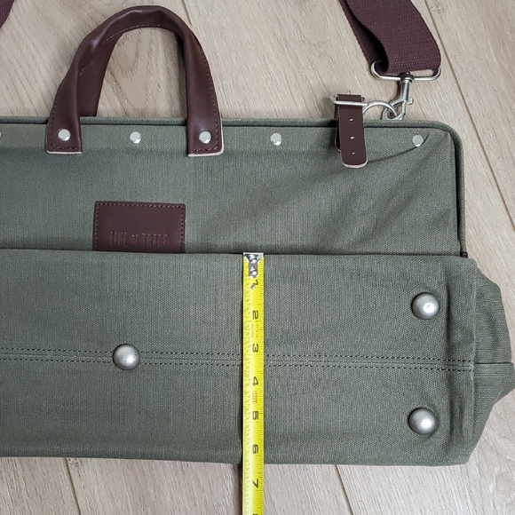 Line Of Trade Olive Green Canvas Men's Bag - Picture 6 of 14
